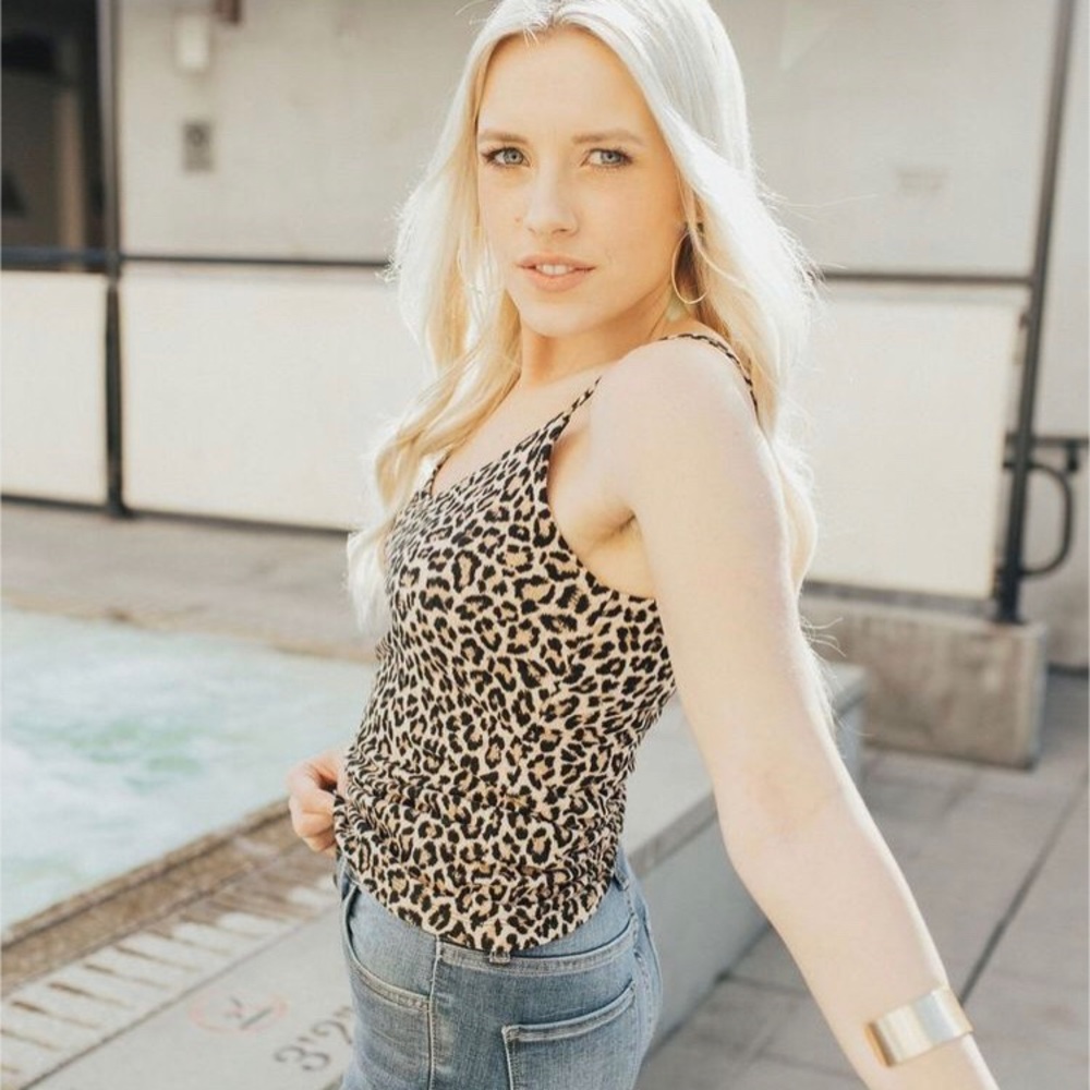 Carly Jean Los Angeles CJLA Serena Leopard Tank S